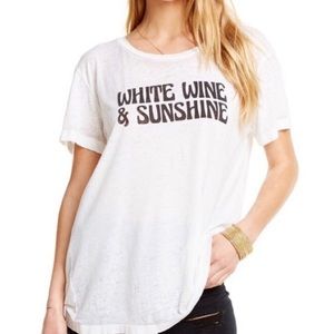 NWOT! Chaser White Wine/Sunshine Tee, Size S